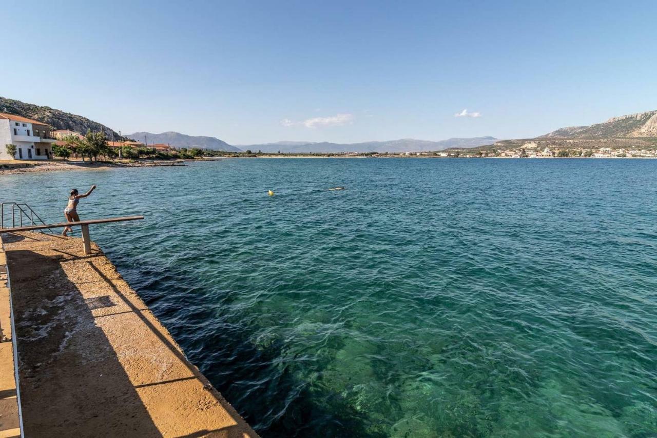 Seaview Flat Steps To The Beach Karavostasi  Exteriér fotografie